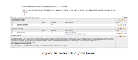 Figure 10: Screenshot of the forum.
