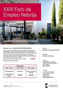 23rd Nebrija Employment Forum, Tourism