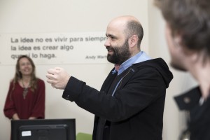 David del Cura, director y presentador de La Brújula de Onda Cero, en la Universidad Nebrija