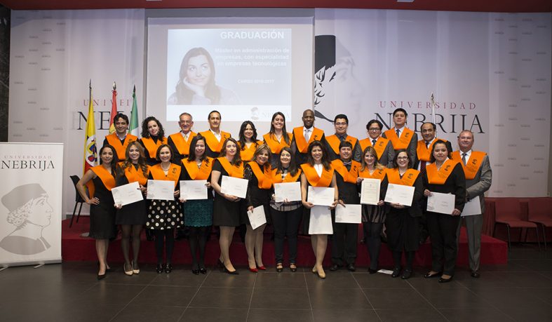Acto de clausura del MBA en Administración de Empresas, con especialidad en Empresas Tecnológicas