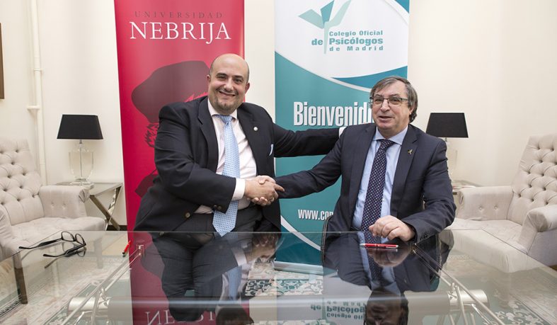 Nuevo convenio de colaboración entre la Universidad Nebrija y el Colegio de Psicólogos
