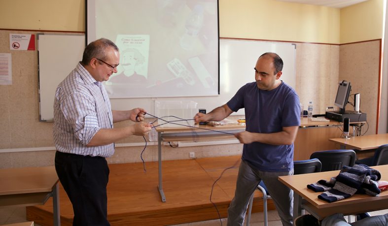 El divulgador científico Javier Fernández Panadero, en la Universidad Nebrija