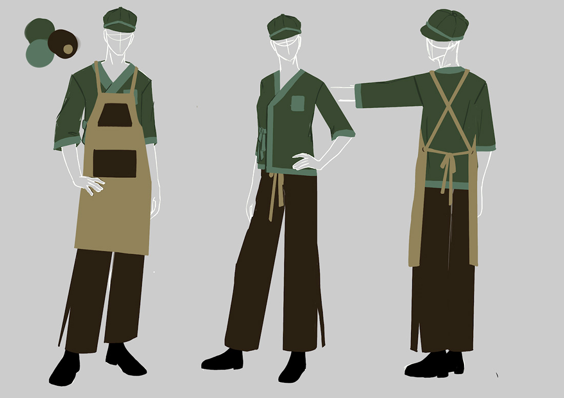 figurines uniforme Aramark