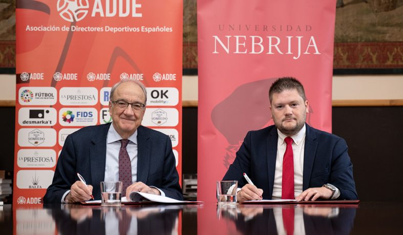 La Universidad Nebrija se alía con ADDE para formar a directores deportivos de fútbol
